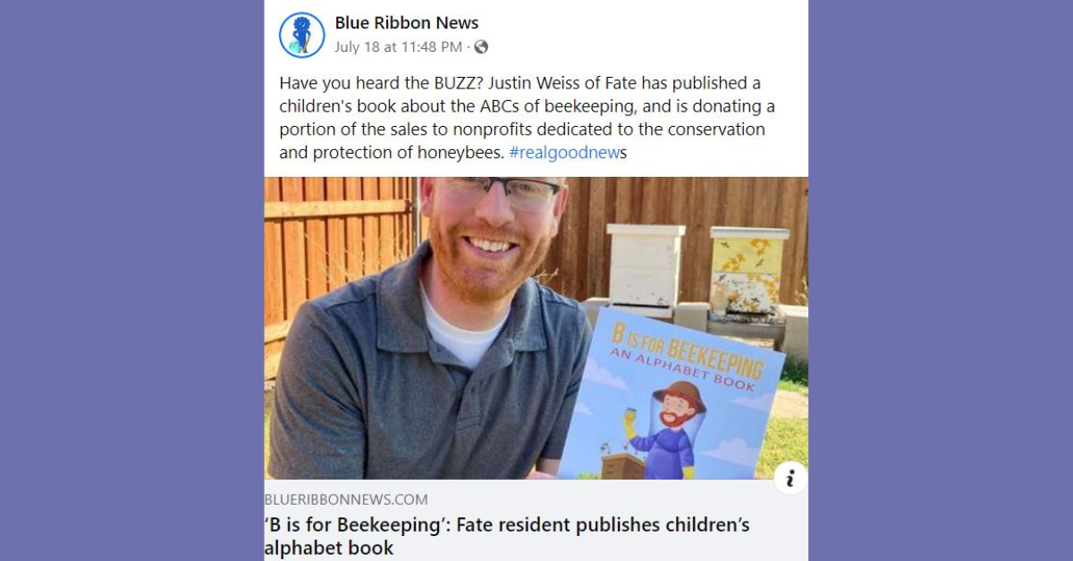 ‘B is for Beekeeping’: Fate resident publishes children’s alphabet book